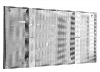 tela de exposição transparente do diodo emissor de luz P7.81 de 7.8MM para a loja de vidro, projeto de pouco peso do armário