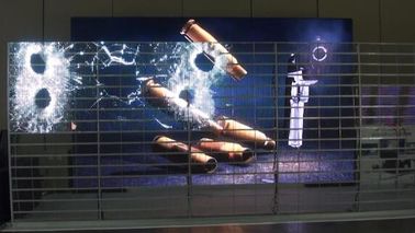 Exposição de diodo emissor de luz transparente exterior comercial, exposição transparente do diodo emissor de luz do Super Slim