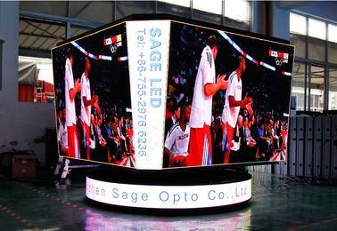 Tela alta do diodo emissor de luz da definição do passo das telas P8mm do diodo emissor de luz do estádio do cubo do basquetebol